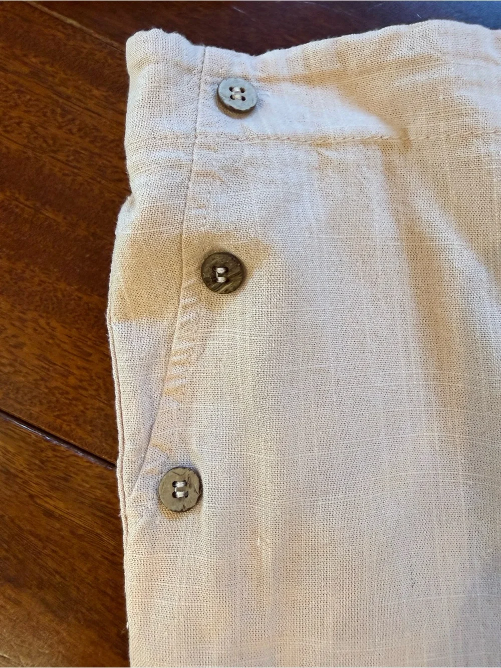 Haute Hippie Cream/NudeWide-Leg Linen-Blend Pants